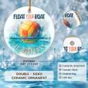 4 x Water Polo Christmas Ornament 2026 - Ceramic Sports Christmas Ornaments for Tree Decor, Thoughtful Water Polo Gifts for Sport Lovers, Men, Coach, Women, Friends, Sport Fans