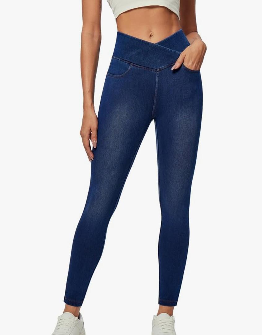 IUGA Women Jeans High Waisted Stretchy Jeans Jeggings for Women Pull on Skinny Jean with Pockets Trendy,3XL