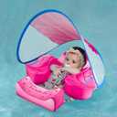Swimbobo Baby Floats for Pool with Canopy Non Inflatable Soft Skin-Friendly Fabric Material Infant Swimming Pool Toys, 25 inches x 22 inches