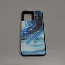 Shorogyt for Moto G Stylus 5G 2023 Wallet Case with Card Holder, Designer Marble Pattern Kickstand Back Flip Folio Leather Phone Cases for Women Men Girls Cyan