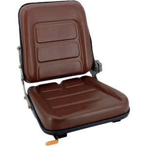 PVC Forklift Seat Suspension Tractor Seat with 140 Adjustable Back | Brown | Fits Excavator Forklift, Tractor, Skid Loader, Backhoe Dozer Telehandler, Heavy Mechanical Seat