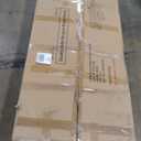 Modern Living Room Furniture Sets with Pillows, Modular Sectional Couches with Chaise Lounge, 4-Seaters L Shape Sofa with Storage Ottoman, for Living Room, Beige and Brown