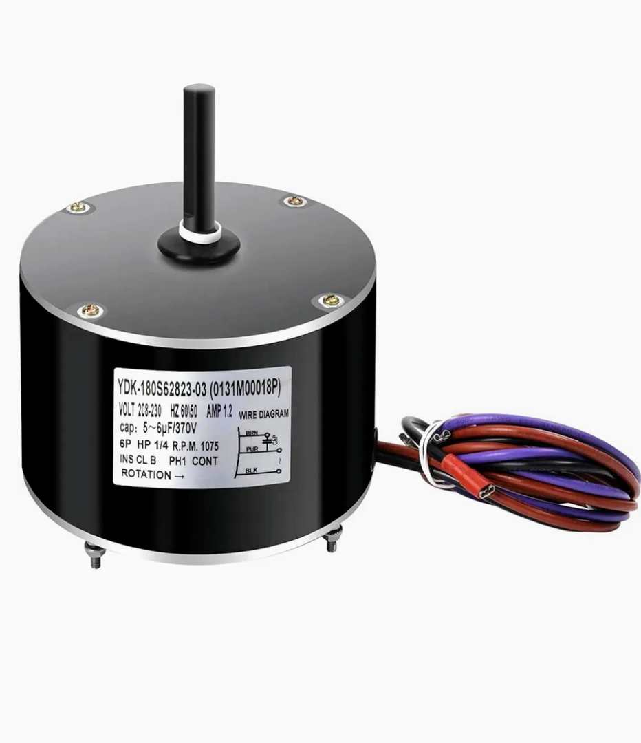 0131M00018PSP YDK-180S62823-03 Compatible with Zhongshan Broad-Ocean YDK180S6282303 0131M00018P Replaces Goodman 1-Speed Condenser Fan Motor, Y7S623C249T 594597, 1/4 HP 208-230 Volt