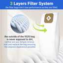 9520 Central Vacuum Bags Compatible with Vacuflo DB5000 DB7000 DB8000 DB9000 Maxum 5 7 9 Central Vacuum System - Replaceable Filter Bags Fits 6 Gallon Capacity (4 Pack)