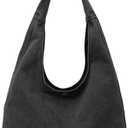 Denim Tote Bag for Women-Shoulder Handbag Perfect for Work Shopping,Hobo Bag (Black1)