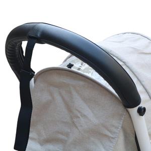 Leather Handle Sleeve Cover Compatible for Babyzen yoyo 2,Stroller Accessories,PU Sleeve Protect Case for YOYO+ Armrest Bumper (No Wrist Strap) (Black)