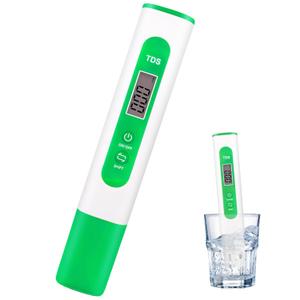 2 x TDS Water Tester for Lab, TDS Meter Digital Water Tester - High Accurate and Reliable Digital PPM Meter, 0-9990PPM Water Quality Tester for Drinking Water/Wine/Kitchen/Laboratory (Green)