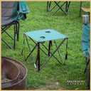 ARROWHEAD OUTDOOR 26 (66cm) Portable Camping Folding Table, 2 Cup Holders, Square, Carrying Case, Steel Frame, High-Grade 600D Canvas