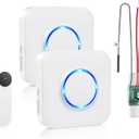 Satisure Wireless Doorbell Chime for Google Nest Doorbell (Wired, 2nd Gen) Doorbell Extender with Receiver Connects to Existing Hardwired 58 Chimes and 5 Volume for Home (1 Video Extender 2 Receiver (White)