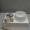 Emak Modern Pendant Lights Kitchen Island, 8 Inch Gold Pendant Light with Milk Glass Shade, Hanging Light Fixture for Kitchen Island, Dining Room, Bathroom, Bedroom, PL122-GD-ML