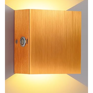 RGB Rechargeable Wall Sconces Set of Two with Remote Control, 13 Colors LED Cordless Wall Lights, Dimmable Wall Lamp for Bedroom, Living Room, Hallway (Gold)