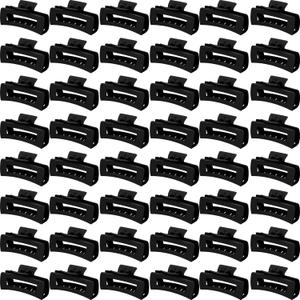 Yunlly 48 Pcs 4.1 Inch Claw Clips Bulk Large Rectangle Square Hair Claw Clips Nonslip Thick Long Hair Strong Hold Jaw for Women Girl Accessories(Black)