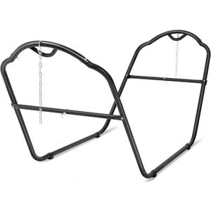 SUNCREAT Universal Steel Hammock Stand Only, Heavy Duty Hammock Stand, Fits 2 Person Hammock 9 to 14 Feet Long, 475-Pound Capacity, Patent Pending, Black