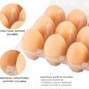 100 Pack Clear Plastic Egg Cartons, Reusable Stackable Egg Containers for Farm, Market & Fridge Storage, 34 Grid