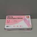 Schneider Nitrile Exam Gloves, 4-mil Medical Gloves Disposable Latex Free, Powder Free, Food Safe Glove for Cooking, Cleaning, Examination, Cherry Blossom, Small, 100-ct Box