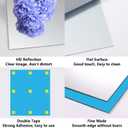 Acrylic Mirror Sheet for Wall, 15.7" x 19.6" Large Rectangular Mirror Tiles Frameless Wall Mounted Mirror Self-Adhesive Mirror Stickers for Vanity Bedroom Home Decor
