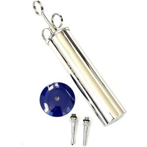 CynaMed -Premium Ear Wax Removal Syringe 8 OZ,6 OZ,4OZ,3 OZ - Brass with Chrome Finish Ideal for Household, EMT, Firefighter, Police, Medical Student, School and Hobby (8 OZ)