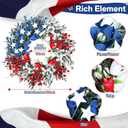Enhon 250th Anniversary Patriotic Wreath, 4th of July Patriotic Wreath for Front Door, Red White and Blue Tulip Flower with Stars, Ideal for 2026 Independence Day & Memorial Day Decor