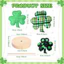 2 x Bucherry 8 Pack St Patricks Day Fabric Tall Standing Shamrocks Block Set Hearts Table Centerpiece Wood Sign St Patricks Day Standing Blocks Tiered Tray Decoration for Farmhouse Home Office