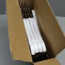 Nature Smile Kids Baby Children Toddler Wooden Shirt Coat Hangers with Notches and Anti-Rust Chrome Hook Pack of 10 (White)