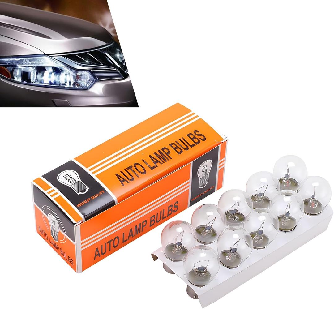 Pack-10 Car 1141 21W Turn Signal Light, 12V BA15S Single Contact Flat Foot Single Filament Halogen Lamp, Super Bright Shockproof Bulb Replacement, Universal for Cars (Transparent #02)