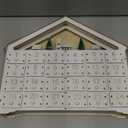 MorTime LED 24 Day Advent Calendar Decorated with Christmas Tree House and LED Lights, Lighted White Wooden Countdown to Christmas Calendar