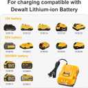 20v Max Battery Replacement for Dewalt Battery 5.0Ah with DCB112 Battery Charger Station for DCB200 DCB120