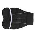 Pet Plush Collar Warm Jacket Cotton Reflective Loose Dog Autumn Winter Coat for Small Medium Dogs Black (M)