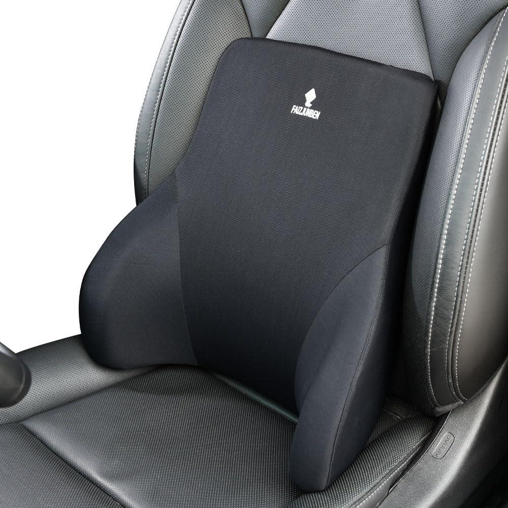 Lumbar Support Pillow, Memory Foam Cushion, Improve Posture and Relieve Low Back Pain, Lumbar Support for car Seats, Gaming Chairs, Office Chairs, wheelchairs (14*7*17in, Black)