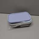 3 Pack Stainless Steel Snack Containers with Silicone Lids, 2-Compartment Snack Containers for Lunch, Office, Travel & CampingAqua, Blue, Grey