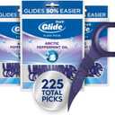 Oral-B Glide Peppermint Dental Floss Picks with Arctic Peppermint Oil Flavor, 75 Count, Pack of 3