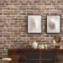 Old Brick Wallpaper Peel and Stick Removable 236in Vintage Textured Stone Self Adhesive Brown Contact Paper Faux Realistic Brick Look Wall Covering Vinyl Waterproof Strippable Home Decor