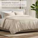 Bare Home 100% Rayon Made from Bamboo Luxury King Duvet Cover Set - Cooling - Breathable - Easy Fit - Soft Duvet Cover Set (King, Sand)