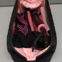 5 in 1 Automatic Rotating Curling Iron Set, CrazyMar Curling Wand Set - 5 Barrels (3/4,1,1/4 Inch) Dual Voltage Curling Wand for Professional Hair Styling, Travel, Ceramic Coating(Hot Pink)