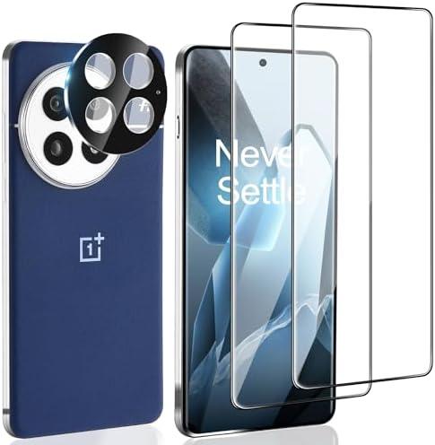 Audins [2+1 Pack] For OnePlus 13 Screen Protector, 9H Hardness Tempered Glass with Camera Lens Protector, Bubble Free, Scratch Resistant, Easy Install Protective Glass (One cracked)
