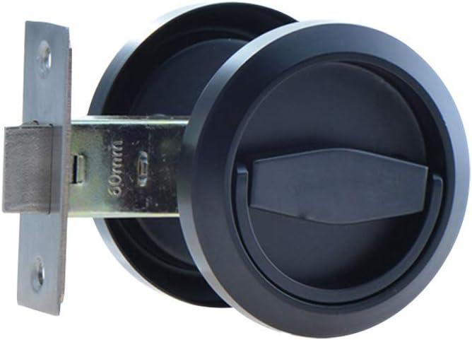 304 Stainless Steel Furniture Locks Hidden Recessed Cup Door Handles Lock Lockers Without Keys (Black)