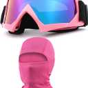 Motorcycle Goggles with Balaclava for Women Girls, Dirt Bike ATV Motocross Riding Racing Ski Goggle Safety Glasses