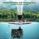 Biling Floating Pond Fountain with 660GPH Pond Pump, Color-Changing LED Lights, 27 FT Power Cord, 3 Spray Patterns Outdoor Pond Fountain, Black