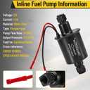 CarBole 12V Electric 2-3.5 PSI Fuel Pump with 5/16" ID Fuel Line Filter Kit Universal for Gas Gasoline Diesel