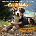 Dog Boots for Large Dogs, Medium Dog Boots & Paw Protectors for Hardwood Floors, Outdoor Dog Booties for Hot Pavement Winter Snow Hiking, Dog Shoes with Reflective Strips, 6
