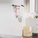 Alise Bath Double Towel Bars,Towel Holder Towel Racks for Bathroom Lavatory,24 Inch SUS304 Stainless Steel Towel Hanger Towel Rail Wall Mount, Matte Black
