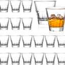 20-Pack 5oz Shot Glasses Set, Bulk Heavy Base Rock Glasses, Stackable Whiskey Tumbler for Bar Espresso Tasting, Drinking Glasses for BourbonJuiceWaterCortado