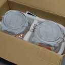 Folinstall 2 Pack 1.5 Gallon Glass Jar with Airtight Lid, 192 oz Square Wide Mouth Mason Jars with Stainless Steel Handle, Large Glass Storage Containers for Canning, Flour, Sugar, Rice, Pickled Eggs