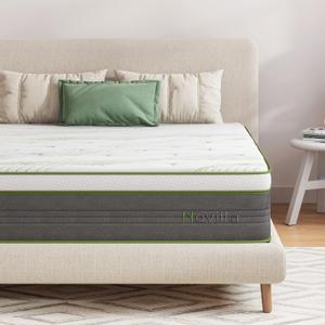 Novilla Full Mattress,12 Inch Gel Memory Foam Hybrid Mattress in a Box with Individual Pocket Springs, Motion Isolation & Pressure Relief, Medium Firm Full Size Bed Mattresses, vigour White
