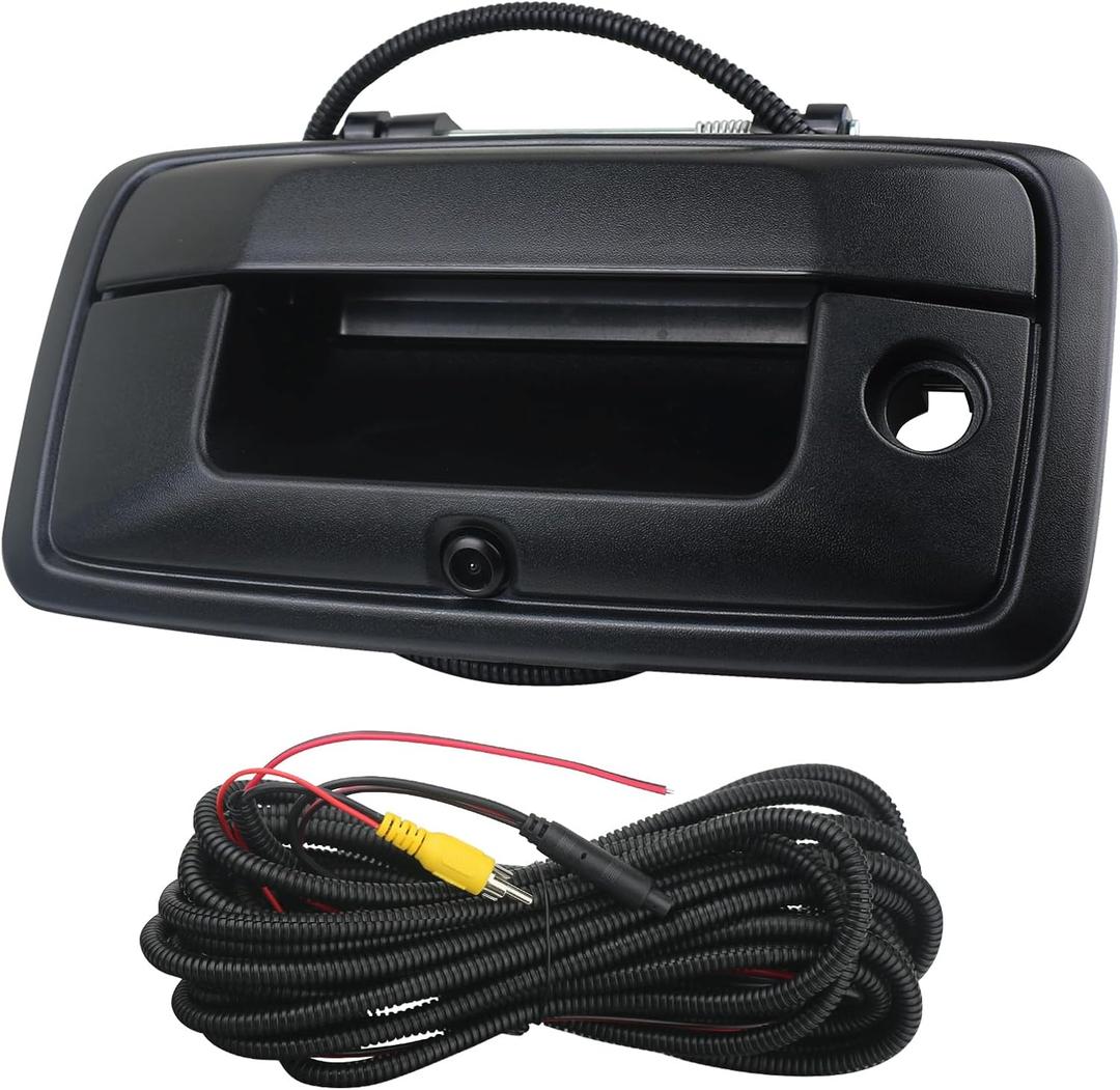 Backup Camera Tailgate Handle Rear View Camera Liftgate Latch Handle with Keyhole Compatible with 2016-2019 Chevrolet Chevy Silverado GMC Sierra