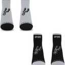 For Bare Feet NBA Unisex Kids Front and Center 2 Pack Team Colors (Gray)