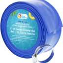 U.S. Pool Supply Pool Backwash Hose 2" x 50' - Heavy-Duty Pool Drain Hose, Filter Pump Water Drainage, Sump Pump Discharge, Inground Draining - Flexible Lay Flat, Clamp