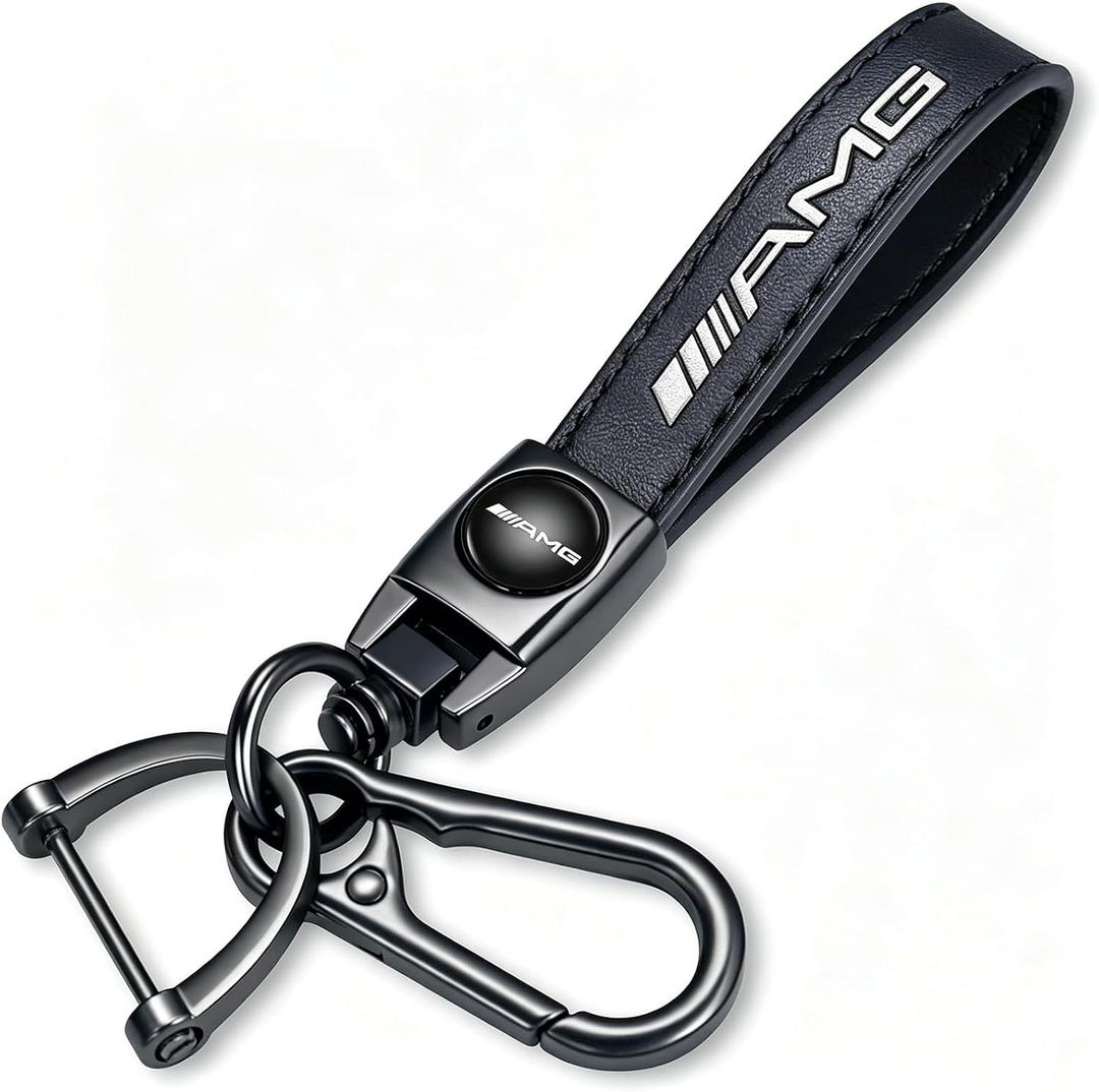 Genuine Leather Key Chain for Keychain KeyRing for Men and Woean Accessories Black