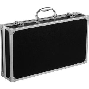 ERINGOGO Aluminum Attache Case - 14inch Lock Metal Briefcase with Ripple Foam, Hard Aluminum Carrying Case, Universal Portable Case for Laptop/Luggage/Instrument, Black, 36X20CM