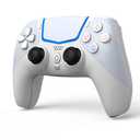 BETMI Wireless Controller for PS5/Pro/Slim/PC, Bluetooth, Hall Joysticks, Turbo, Dual Vibration, 6-Axis Gyro, 3.5mm Jack, Built-in Speaker(Off-White)
